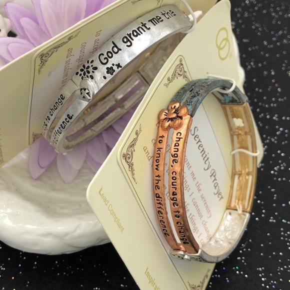 🌼 Serenity Prayer Worded Stretch Bracelet - Picture 3 of 4